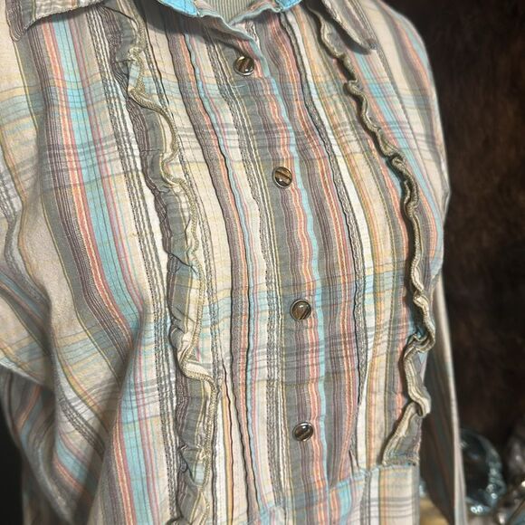 Tasha Polizzi button down shirt M (5375) - Picture 3 of 7